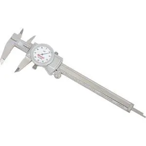 1202-6 Dial Caliper, Stainless Steel, White Face, 0-6" Range, +/-0.001" Accuracy, 0.001" Resolution 1202-6 Dial Caliper, Stainless Steel, White Face, 0-6" Range, +/-0.001" Accuracy, 0.001" Resolution