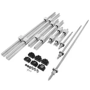 Linear Rail, Ballscrew x 3, RM1605-350mm 650mm 1050mm x 2 Linear Rail Support, 12 CNC Kit Linear Shaft Optical Axis Linear Rail, Ballscrew x 3, RM1605-350mm 650mm 1050mm x 2 Linear Rail Support, 12 CNC Kit Linear Shaft Optical Axis