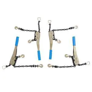 4 Pack EZ Ratchet Chain Binder 1/4-5/16 '' 2500 lbs Heavy Duty Tie Down Hauling Chain Binder with G70 Grab Hook Easy Ratcheting Chain Load Binder for Flatbed Trailers Trucks Vehicles 4 Pack EZ Ratchet Chain Binder 1/4-5/16 '' 2500 lbs Heavy Duty Tie Down Hauling Chain Binder with G70 Grab Hook Easy Ratcheting Chain Load Binder for Flatbed Trailers Trucks Vehicles