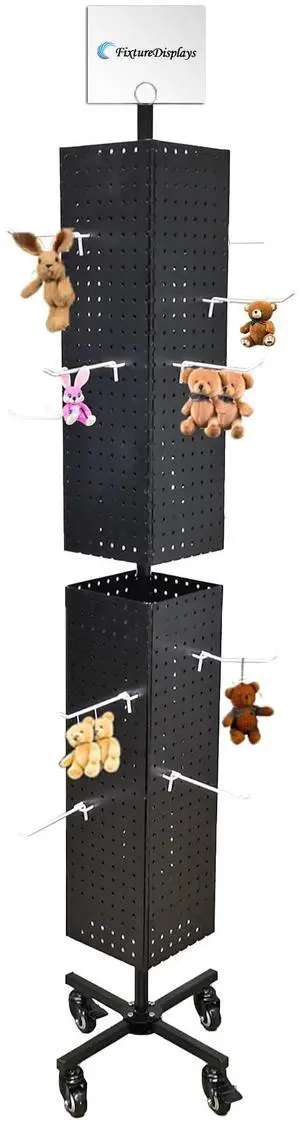 ® 15.75X15.75X66" Rotating Display Metal Pegboard Magnet Floor Display Great for Magnets Souveniors Keychains Giftware 10164-NPF ® 15.75X15.75X66" Rotating Display Metal Pegboard Magnet Floor Display Great for Magnets Souveniors Keychains Giftware 10164-NPF