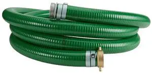 Suction Pump Water Hose with Pump Threads - Green Trash Pump Hose - 2" x 20' Suction Pump Water Hose with Pump Threads - Green Trash Pump Hose - 2" x 20'