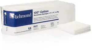 Dental & Medical 300633-CS 4" x 4" 100% Cotton Nonwoven Sponge, 4-Ply (Case Pack of 2000) Dental & Medical 300633-CS 4" x 4" 100% Cotton Nonwoven Sponge, 4-Ply (Case Pack of 2000)