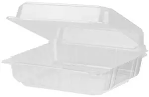 KE-HC99PLA-1C 9''x9' PLA Hinged Container KE-HC99PLA-1C 9''x9' PLA Hinged Container