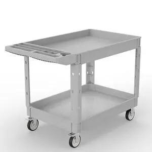 Heavy Duty Utility Rolling Tool Cart, 1000 lbs Capacity Utility Service Cart with Two Trays and Wheels, 46 x 26-Inch Rolling Service Carts Huge Storage, Garage, Warehouse, Workshop, Gery Heavy Duty Utility Rolling Tool Cart, 1000 lbs Capacity Utility Service Cart with Two Trays and Wheels, 46 x 26-Inch Rolling Service Carts Huge Storage, Garage, Warehouse, Workshop, Gery
