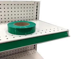 Decorative Gondola Shelf Vinyl Insert, Ticket Channel Accent Strip 130' x 1.25" - 10 Pack, Green Decorative Gondola Shelf Vinyl Insert, Ticket Channel Accent Strip 130' x 1.25" - 10 Pack, Green