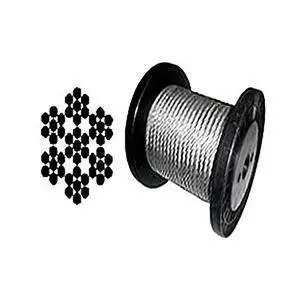 7 x 7 Galvanized Aircraft Cable Wire Rope 1/8" - 250, 500 and 1000 ft (1000 ft Reel) 7 x 7 Galvanized Aircraft Cable Wire Rope 1/8" - 250, 500 and 1000 ft (1000 ft Reel)