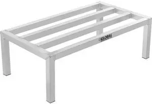 Aluminum Dunnage Rack, 3000 Lbs Load Capacity, 24" W x 18" D x 12" H, Commercial Food Service Storage Rack for Restaurants Kitchen Warehouse Supermarket Aluminum Dunnage Rack, 3000 Lbs Load Capacity, 24" W x 18" D x 12" H, Commercial Food Service Storage Rack for Restaurants Kitchen Warehouse Supermarket