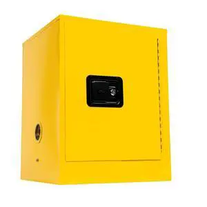 Flammable Storage Cabinet, 4 Gallon Yellow Safety Storage Cabinet, Flammable Cabinet, Flammable Liquid Storage Cabinet for Commercial/Industrial/Home Flammable Storage Cabinet, 4 Gallon Yellow Safety Storage Cabinet, Flammable Cabinet, Flammable Liquid Storage Cabinet for Commercial/Industrial/Home