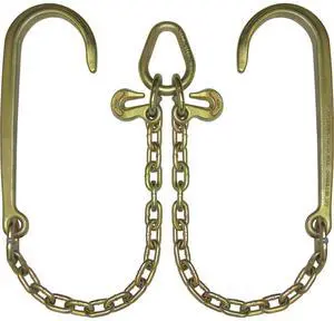 V-Chain with Hooks - 15in. J Hooks; 3ft. Legs, Model Number N711-8-3 V-Chain with Hooks - 15in. J Hooks; 3ft. Legs, Model Number N711-8-3