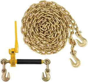 Peerless QuikBinder Plus Ratchet Load Binder and 5/16 Inch x 16 Foot Grade 70 Chain Set, Easily Secure Heavy Loads to A Truck Or Flatbed Trailer, 4,700 Pound Working Load Limit Peerless QuikBinder Plus Ratchet Load Binder and 5/16 Inch x 16 Foot Grade 70 Chain Set, Easily Secure Heavy Loads to A Truck Or Flatbed Trailer, 4,700 Pound Working Load Limit