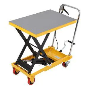 Hydraulic Lift Table Cart 330lbs, Lift Table Capacity 28.4" Lifting Height, Manual Single Scissor with 4 Wheels and Non-Slip Pad Thickness 3mm for Material Handling and Transportation Hydraulic Lift Table Cart 330lbs, Lift Table Capacity 28.4" Lifting Height, Manual Single Scissor with 4 Wheels and Non-Slip Pad Thickness 3mm for Material Handling and Transportation