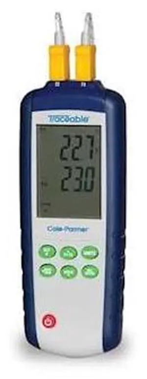 Dual-Input Data Logging Thermocouple Probe Thermometer, Type K/J Dual-Input Data Logging Thermocouple Probe Thermometer, Type K/J