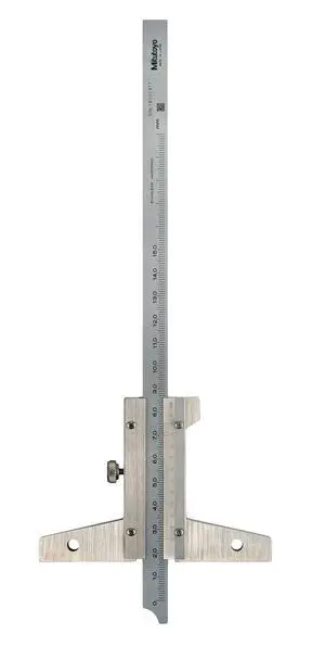 527-101 Vernier Depth Gauge, Caliper Type, 0-150mm Range, 0.02mm Graduation, +/-0.03mm Accuracy, With Fine Adjustment Feature 527-101 Vernier Depth Gauge, Caliper Type, 0-150mm Range, 0.02mm Graduation, +/-0.03mm Accuracy, With Fine Adjustment Feature