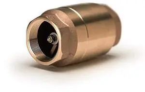 1-1/4" NPT Check Valve Lead-Free Bronze, 1 psi Cracking Pressure, 400 psi, Spring-Loaded, Inline Check Valve, NSF 372 Certified, F300-125 1-1/4" NPT Check Valve Lead-Free Bronze, 1 psi Cracking Pressure, 400 psi, Spring-Loaded, Inline Check Valve, NSF 372 Certified, F300-125