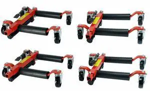 (4) 12 in. 1500 lb. Hydraulic Wheel Dolly Vehicle Positioning Jacks Lift Hoist (4) 12 in. 1500 lb. Hydraulic Wheel Dolly Vehicle Positioning Jacks Lift Hoist
