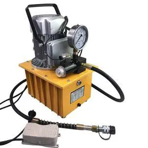 Electric Hydraulic Pump 10000 PSI 2 Stage Solenoid Valve Electric Driven Hydraulic Pump Pedal Solenoid Valve Control 750W 110V (Single Acting) Electric Hydraulic Pump 10000 PSI 2 Stage Solenoid Valve Electric Driven Hydraulic Pump Pedal Solenoid Valve Control 750W 110V (Single Acting)