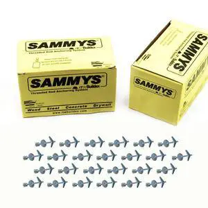 Sammys 8064925-50 SST 30 3/8 Inch Screw Vertically Threaded Rod Anchor Designed for Drywall or Prestressed Concrete, Steel, Zinc, Corrosion Resistance, 1/4 x 3 Inch Screw Length (Pack of 50) Sammys 8064925-50 SST 30 3/8 Inch Screw Vertically Threaded Rod Anchor Designed for Drywall or Prestressed Concrete, Steel, Zinc, Corrosion Resistance, 1/4 x 3 Inch Screw Length (Pack of 50)