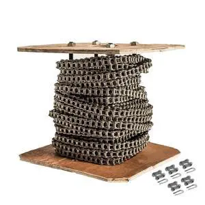 40 SS Stainless Steel Roller Chain 50 Feet with 5 Connecting Links 40 SS Stainless Steel Roller Chain 50 Feet with 5 Connecting Links