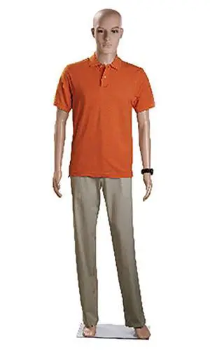 Mannequin Full Body - Male Mannequin Full Body with Base, 6' 2½" Height, Caucasian Complexion Plastic Mannequin Body for Display Mannequin Full Body - Male Mannequin Full Body with Base, 6' 2½" Height, Caucasian Complexion Plastic Mannequin Body for Display