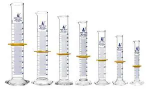 Graduated Cylinders 7 Piece Set - ASTM, Class A - 10mL, 25mL, 50mL, 100mL, 250mL, 500mL & 1000mL - Protective Collars, Hexagonal Base - Blue Graduations - Borosilicate 3.3 Glass - Labs Graduated Cylinders 7 Piece Set - ASTM, Class A - 10mL, 25mL, 50mL, 100mL, 250mL, 500mL & 1000mL - Protective Collars, Hexagonal Base - Blue Graduations - Borosilicate 3.3 Glass - Labs