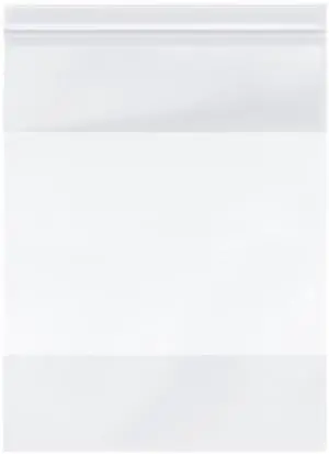10" x 13" (Case of 1,000), 4 Mil with White-Block Heavy Duty Zipper Reclosable Plastic Bags 10" x 13" (Case of 1,000), 4 Mil with White-Block Heavy Duty Zipper Reclosable Plastic Bags