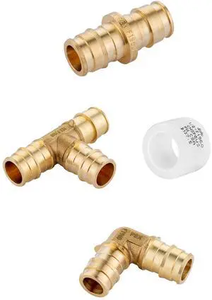 (Pack of 130) 1/2 Inch Pex A Expansion Fitting Bundles: Tee, Elbow and Coupling 10 Pieces each, Expansion Rings 100 Pieces, F1960 (Pack of 130) 1/2 Inch Pex A Expansion Fitting Bundles: Tee, Elbow and Coupling 10 Pieces each, Expansion Rings 100 Pieces, F1960