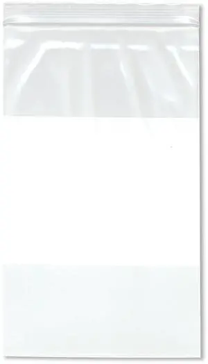 6" x 10" (Case of 1,000), 4 Mil Heavy Duty White-Block Zipper Reclosable Plastic Bags 6" x 10" (Case of 1,000), 4 Mil Heavy Duty White-Block Zipper Reclosable Plastic Bags
