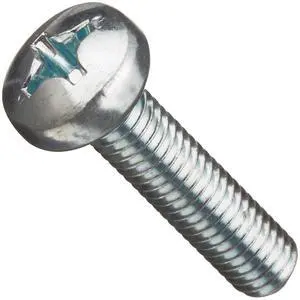Class 4.8 Steel Machine Screw, Zinc Plated Finish, Pan Head, Phillips Drive, Meets DIN 7985, 16mm Length, M3-0.5 Metric Coarse Threads (Pack of 100) Class 4.8 Steel Machine Screw, Zinc Plated Finish, Pan Head, Phillips Drive, Meets DIN 7985, 16mm Length, M3-0.5 Metric Coarse Threads (Pack of 100)