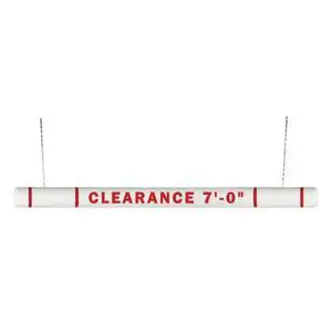 ClearanceGard 4 x 80 Clearance Bar Kit- Clearance X XX Lettering - (White Red Tape) ClearanceGard 4 x 80 Clearance Bar Kit- Clearance X XX Lettering - (White Red Tape)