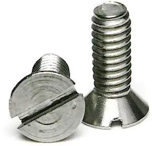 Stainless Steel Slotted Flat Head Machine Screws - 1/4"-20 x 3/4" Qty 1000 Stainless Steel Slotted Flat Head Machine Screws - 1/4"-20 x 3/4" Qty 1000