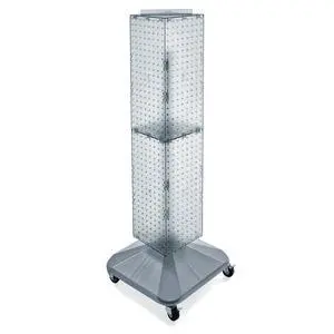 703388-CLR Standard Four-Sided Interlocking Pegboard Tower, Clear Translucent 703388-CLR Standard Four-Sided Interlocking Pegboard Tower, Clear Translucent