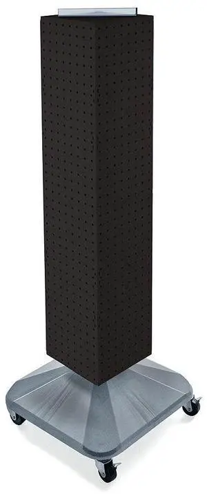 703388-BLK Standard Four-Sided Interlocking Pegboard Tower, Black Solid 703388-BLK Standard Four-Sided Interlocking Pegboard Tower, Black Solid