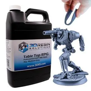 Table Top RPG 3D Printing Resin by 3DRS High Precision & Durable Resin for Miniatures, Models, Low Shrinkage, Fast Curing, LCD/DLP/SLA Compatible (4kg) Table Top RPG 3D Printing Resin by 3DRS High Precision & Durable Resin for Miniatures, Models, Low Shrinkage, Fast Curing, LCD/DLP/SLA Compatible (4kg)