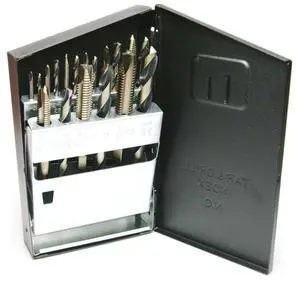 Super Premium Drill and Tap Set - 18 Piece Set - 57580 - Black and Gold Oxide Super Premium Drill and Tap Set - 18 Piece Set - 57580 - Black and Gold Oxide