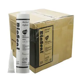 Paintable White BioSeal Silicone Sealant Caulk Waterproof 10.1 oz White Caulking Silicone Adhesive Sealant Cartridge for RV, General Use, Window, Door, Glass for PAINTABLE Silicone Caulk 25 Tubes Paintable White BioSeal Silicone Sealant Caulk Waterproof 10.1 oz White Caulking Silicone Adhesive Sealant Cartridge for RV, General Use, Window, Door, Glass for PAINTABLE Silicone Caulk 25 Tubes