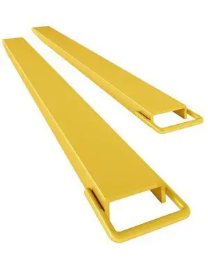 Pallet Forklift Extensions 72 in Length 4.5 in Width, Heavy Duty Steel Pallet Fork Extension, 1 Pair Fork Extensions for Forklifts, Yellow Pallet Forklift Extensions 72 in Length 4.5 in Width, Heavy Duty Steel Pallet Fork Extension, 1 Pair Fork Extensions for Forklifts, Yellow