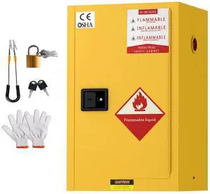 45 Gallon Flammable Storage Cabinet, Galvanized Steel Flammable Safety Cabinet with Adjustable Shelf for Home & Industrial Use, 37" x 25" x 20", Yellow 45 Gallon Flammable Storage Cabinet, Galvanized Steel Flammable Safety Cabinet with Adjustable Shelf for Home & Industrial Use, 37" x 25" x 20", Yellow