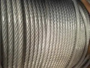 1/8"-3/16" Clear Vinyl Coated Galvanized Aircraft Cable Steel Wire Rope 7x7 (500 Feet) 1/8"-3/16" Clear Vinyl Coated Galvanized Aircraft Cable Steel Wire Rope 7x7 (500 Feet)