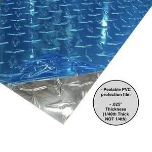 48" x 96" Polished Aluminum Diamond Plate Sheet.025" Thick (1/40") - Trailer Rock Guard, wainscotting Garage Diamond Trim, Cargo Enclosed Trailer Hauler Guard 48" x 96" Polished Aluminum Diamond Plate Sheet.025" Thick (1/40") - Trailer Rock Guard, wainscotting Garage Diamond Trim, Cargo Enclosed Trailer Hauler Guard