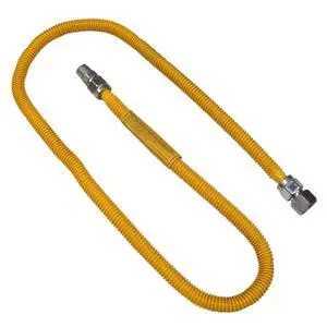 10-1257 Flexible Coated Stainless Steel Gas Range Supply Line, 60-Inch, 5/8 Inch ID with 3/4 Inch Pipe Thread Fittings 10-1257 Flexible Coated Stainless Steel Gas Range Supply Line, 60-Inch, 5/8 Inch ID with 3/4 Inch Pipe Thread Fittings