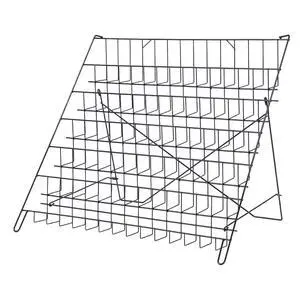 6-Tier Black Wire Countertop Rack - 22"H x 29½W x 18"D - Magazine Display Stand - Tabletop Book Display for Comics, Brochures, Cards, and Literature - Sleek, Sturdy, Collapsible Countertop 6-Tier Black Wire Countertop Rack - 22"H x 29½W x 18"D - Magazine Display Stand - Tabletop Book Display for Comics, Brochures, Cards, and Literature - Sleek, Sturdy, Collapsible Countertop