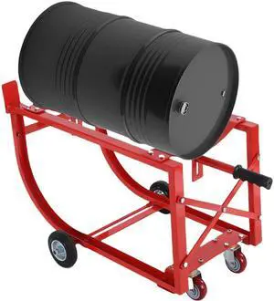 55 Gallon Movable Drum Cradle 600 LBS Drums Dolly Cart (Red), Transporting Various Kinds of Round Drums for Workshops, Factories, Garages, Warehouses, Stores, Docks, and Other Places 55 Gallon Movable Drum Cradle 600 LBS Drums Dolly Cart (Red), Transporting Various Kinds of Round Drums for Workshops, Factories, Garages, Warehouses, Stores, Docks, and Other Places