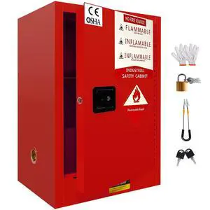24 Gallons 23" x 18" x 35" Fire Cabinet, Galvanized Steel Yellow Flammable Cabinet Storage with Adjustable Shelf &Locks, Flammable Chemical Fuel Liquids Safety Cabinet (Red - 23" x 18" x 35") 24 Gallons 23" x 18" x 35" Fire Cabinet, Galvanized Steel Yellow Flammable Cabinet Storage with Adjustable Shelf &Locks, Flammable Chemical Fuel Liquids Safety Cabinet (Red - 23" x 18" x 35")