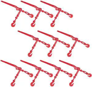 Load Binders for 1/4 Inch Grade 70 Chain - 3,150 LBS Working Load Limit, (10-Pack) Lever-Style Chain Binders, Ratcheting Design for Easy Tightening Load Binders for 1/4 Inch Grade 70 Chain - 3,150 LBS Working Load Limit, (10-Pack) Lever-Style Chain Binders, Ratcheting Design for Easy Tightening