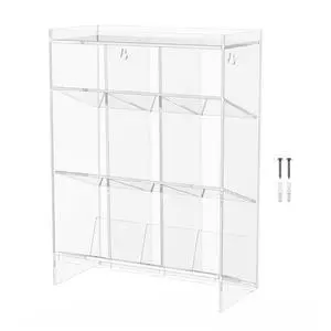 Tube Rack Clear Acrylic 9 Compartment 11.5"W x 5.5"D x 16"H Wall Mount with Hanging Hardware or Countertop Clinics Hospitals Food Industry and Pharmaceutical by Tube Rack Clear Acrylic 9 Compartment 11.5"W x 5.5"D x 16"H Wall Mount with Hanging Hardware or Countertop Clinics Hospitals Food Industry and Pharmaceutical by