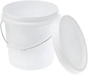 2 Gallon White Pail & Lid - All Purpose Pail with Lids - Food Grade - Made in USA - BPA Free Plastic (24 Pack) 2 Gallon White Pail & Lid - All Purpose Pail with Lids - Food Grade - Made in USA - BPA Free Plastic (24 Pack)