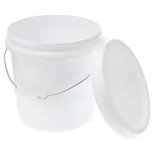 2 Gallon White Pail & Lid - All Purpose Pail with Lids - Food Grade - Made in USA - BPA Free Plastic (18 Pack) 2 Gallon White Pail & Lid - All Purpose Pail with Lids - Food Grade - Made in USA - BPA Free Plastic (18 Pack)