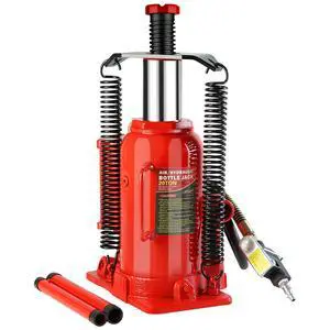 20 Ton Air Hydraulic Bottle Jack with Manual Hand Pump, Heavy Duty Auto Truck Travel Trailer Repair Lift for Pickup Truck, RV, Auto Repair, Industrial Engineering and Heavy Equipment (Red) 20 Ton Air Hydraulic Bottle Jack with Manual Hand Pump, Heavy Duty Auto Truck Travel Trailer Repair Lift for Pickup Truck, RV, Auto Repair, Industrial Engineering and Heavy Equipment (Red)