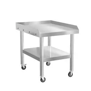 Stainless Steel Equipment Stand with Wheels, 24" L x 30" W x 26" H NSF Stainless Steel Table Grill Stand Table with Adjustable Undershelf for Commercial Kitchen Restaurant Stainless Steel Equipment Stand with Wheels, 24" L x 30" W x 26" H NSF Stainless Steel Table Grill Stand Table with Adjustable Undershelf for Commercial Kitchen Restaurant