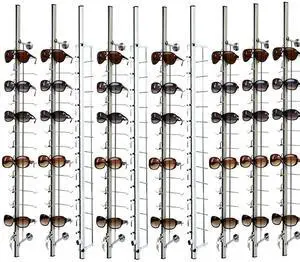 10 Pcs/Set Eyeglass Dispaly Rod Sunglasses Rack Organizer Aluminium Glasses Display Stand Holder with Lock for Optical Shop Glasses Mall (10 Pcs 43.3 12 Frames with Lock) 10 Pcs/Set Eyeglass Dispaly Rod Sunglasses Rack Organizer Aluminium Glasses Display Stand Holder with Lock for Optical Shop Glasses Mall (10 Pcs 43.3 12 Frames with Lock)